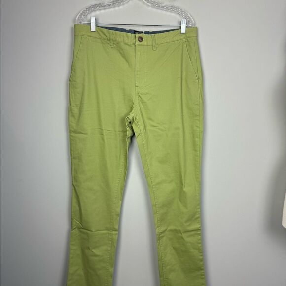 BENNY GOLD | NEW Avocado Green Khaki Style Relaxed Chino Pants Men’s Size 34x32 - Picture 1 of 10